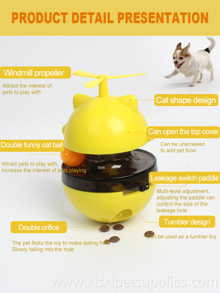 Factory Wholesale Multicolor Pet Dog Food Dispenser Toy Interactive Cat Tumbler Track Ball Toy